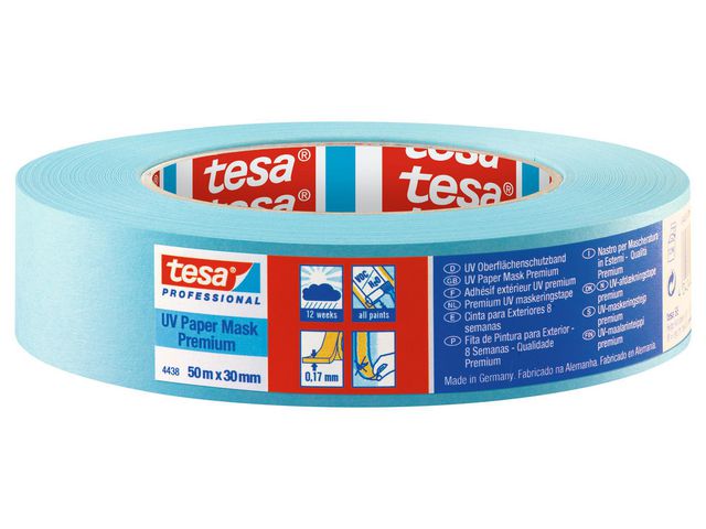 Afplaktape Tesa 30mmx50m (crepe) bl/pk10