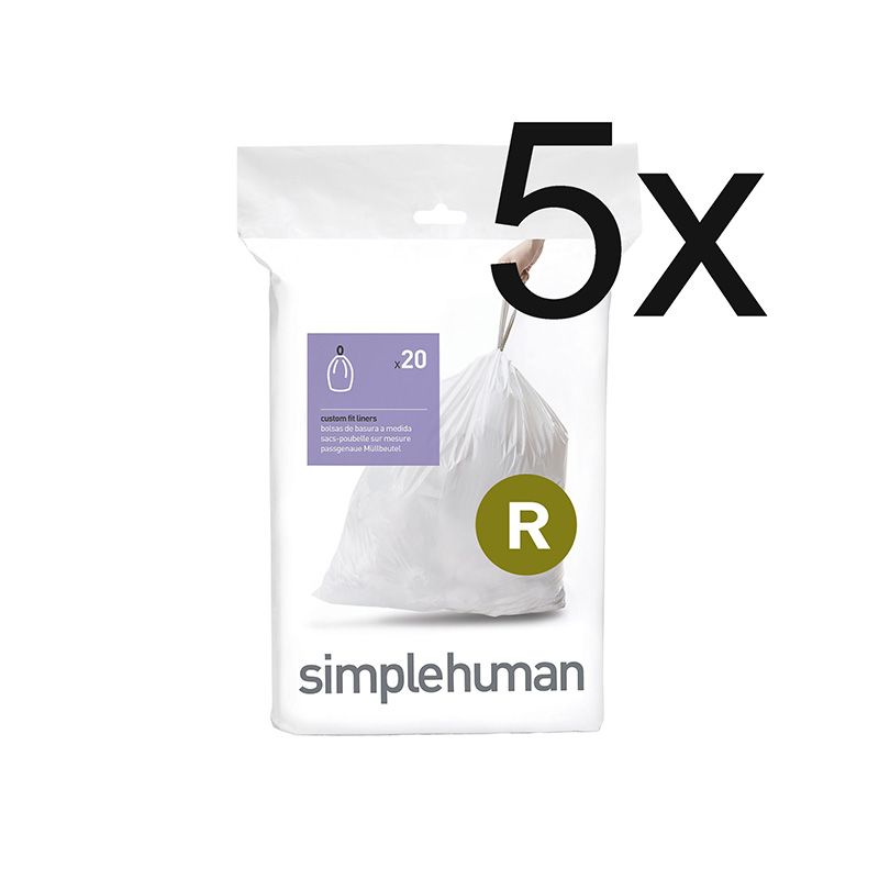 Afvalzakken 10 ltr (R), Simplehuman 5x20 stuks