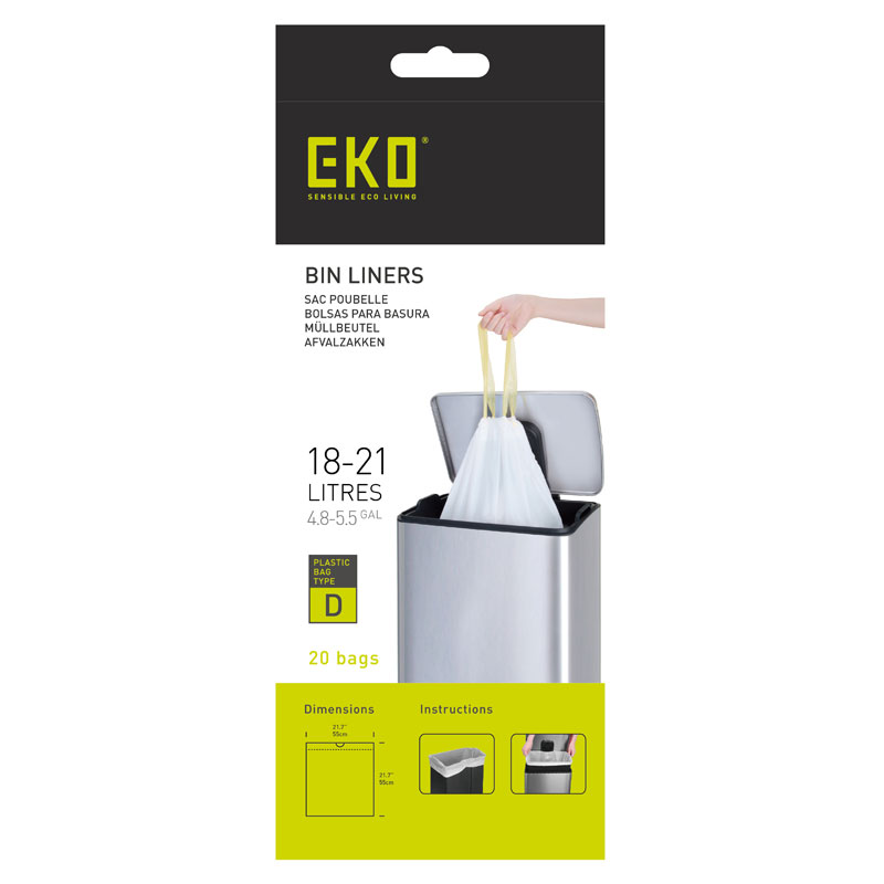 Afvalzakken 18-21 ltr (D), EKO (24x20 stuks)