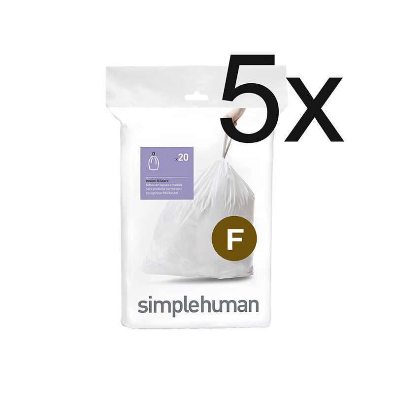 Afvalzakken 25-30 ltr (F), Simplehuman 5x20 stuks