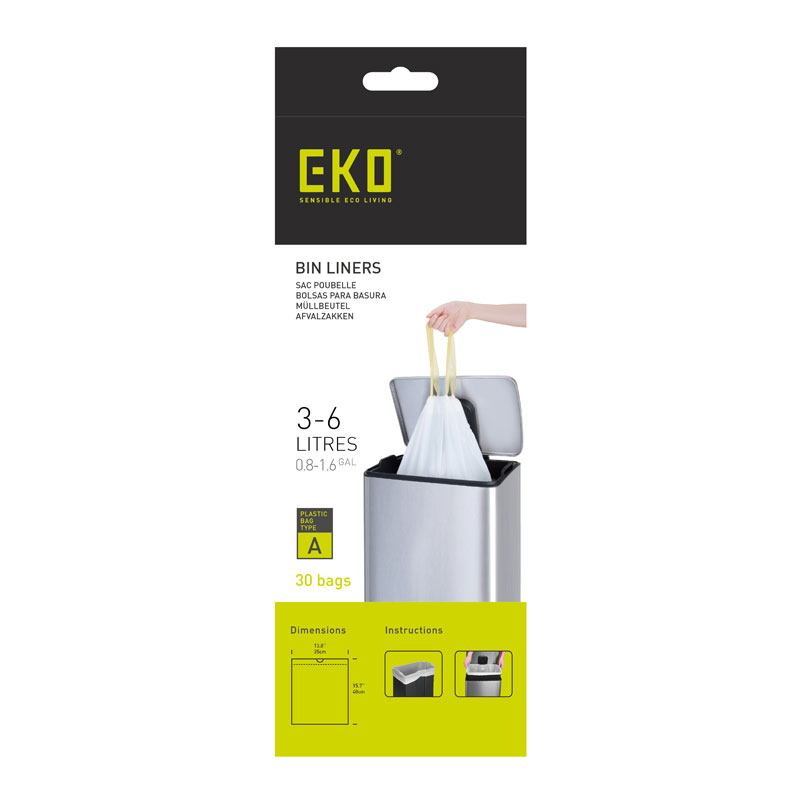 Afvalzakken 3-6 ltr (A), EKO (24x30 stuks)