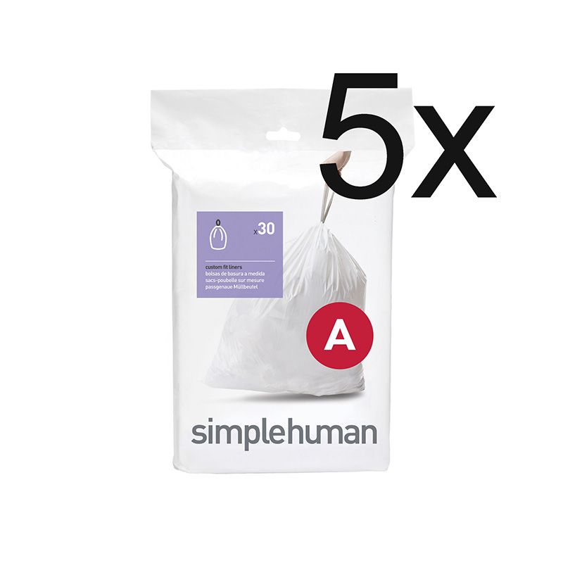 Afvalzakken 4,5 ltr (A), Simplehuman 5x30 stuks