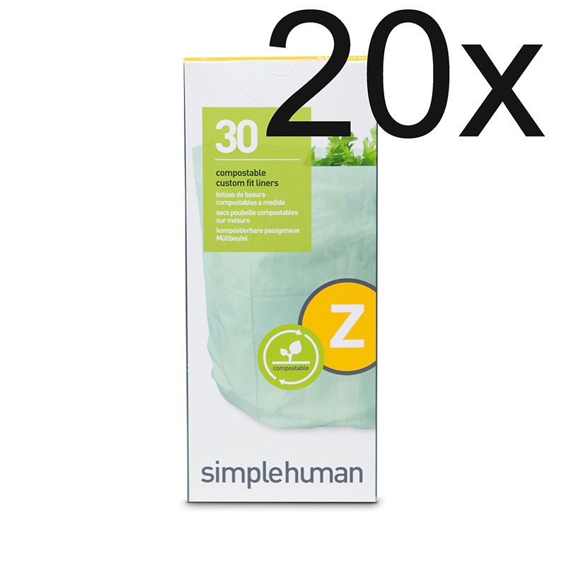 Afvalzakken 4 ltr (Z), Simplehuman 20x30 stuks