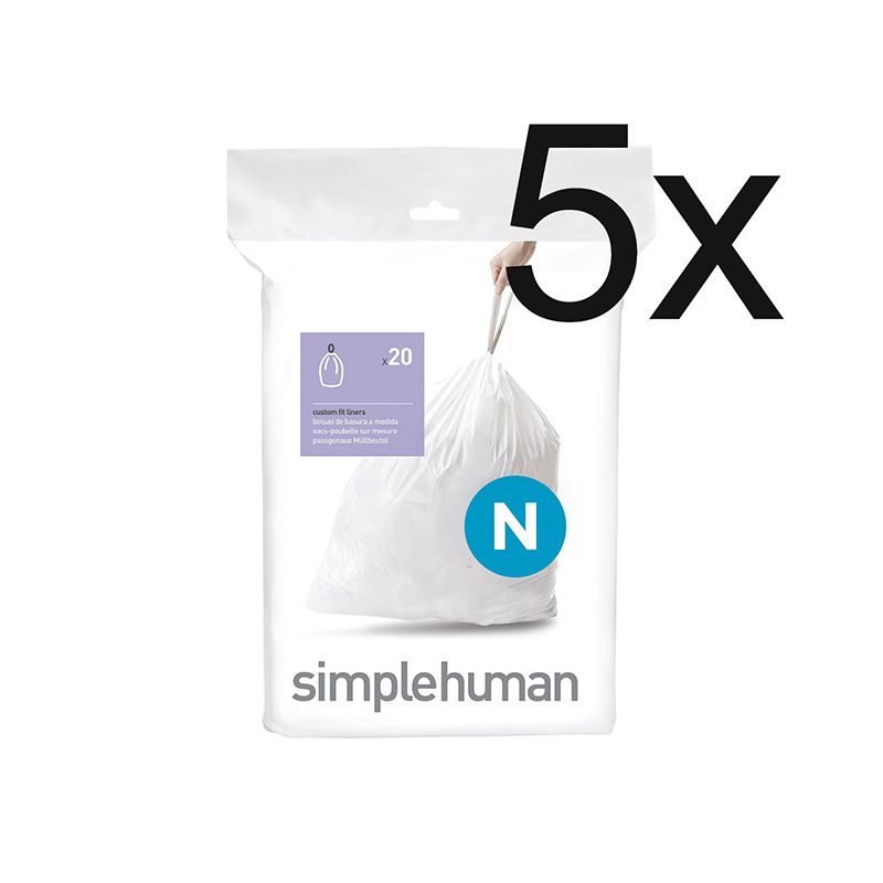 Afvalzakken 45-50 ltr (N), Simplehuman 5x20 stuks