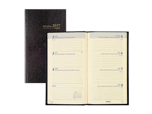 Agenda 9x16 7d2p 6t Interplan Lima zwart