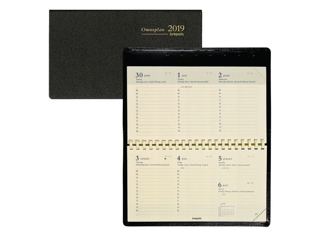 Agenda 9x16 7d2p 6t Omniplan liggend zw