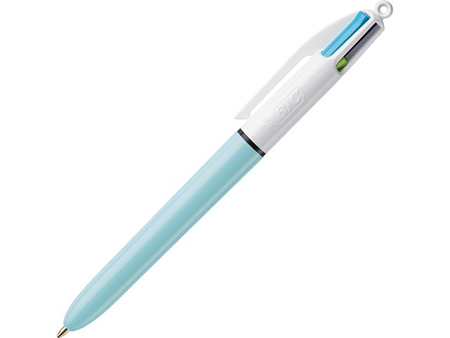 Balpen BiC 4-kleuren Fashion M/doos 12