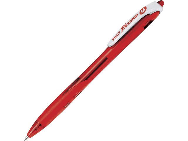 Balpen Pilot BeGreen RexGrip M rood/pk10