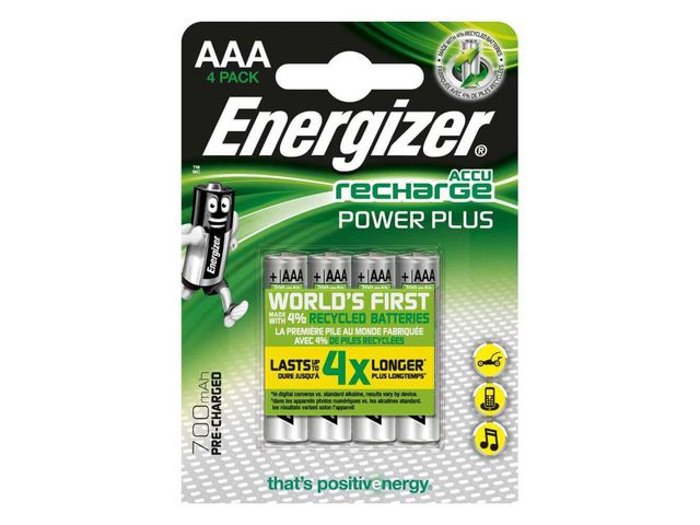 Batterij Energizer Oplaad 4xAAA 700mAh