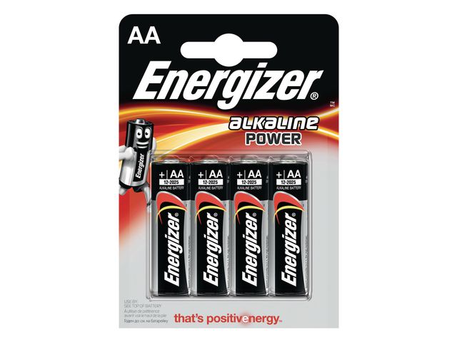 Batterij Energizer Power AA/LR06/E91/pk4