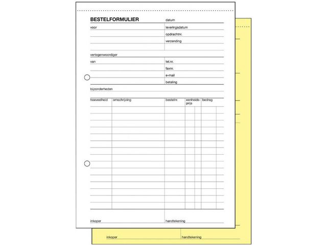 Bestelformulier Sigel A5 duplo 2x50v/wr5