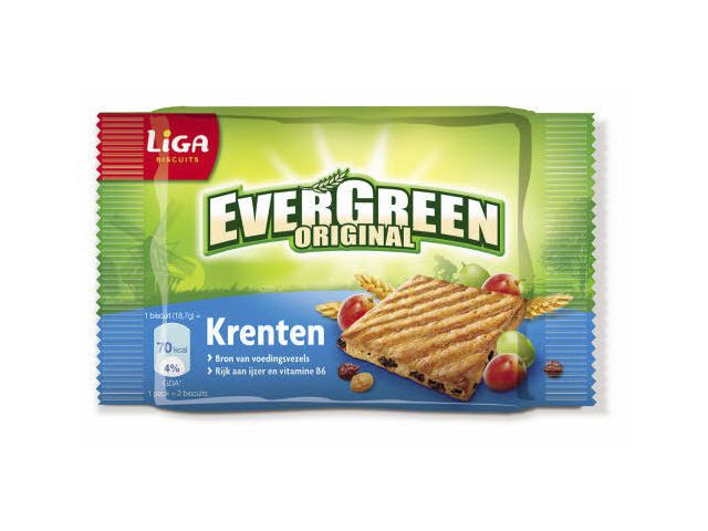 Biscuit Liga Evergreen krenten /pk24