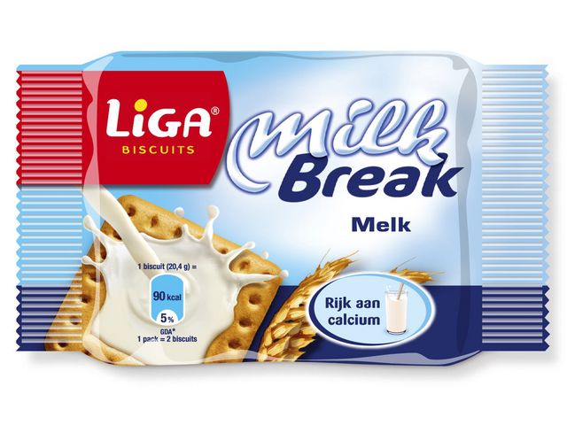 Biscuit Liga Milkbreak melk /pk24