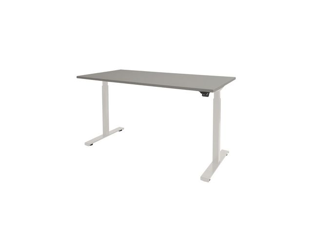 Bureau Dextro 120x80 grijs 25mm-wit