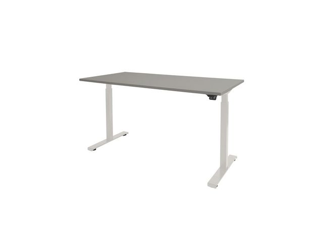 Bureau Dextro 180x80 grijs 25mm-wit