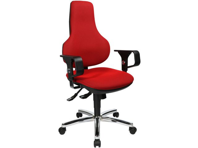 Bureaustoel ergo point deluxe rood