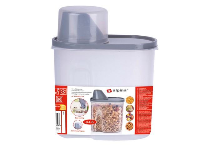 Cereal dispenser voorraadpot 1700ml PP