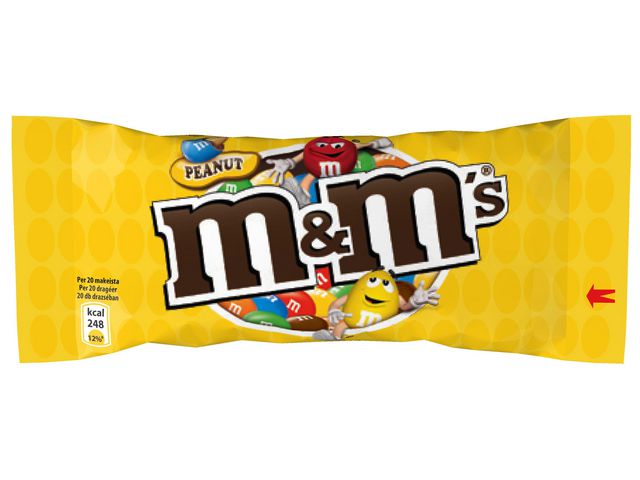 Chocoladesnack M+M 45g pinda/pak 24