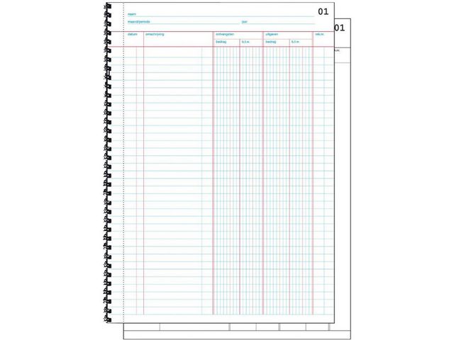 Doorschrijfkasboek Sigel A4 BTW 2x50/pk2