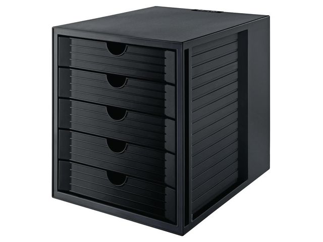 Drawercabinet HAN KARMA recycled 5 black