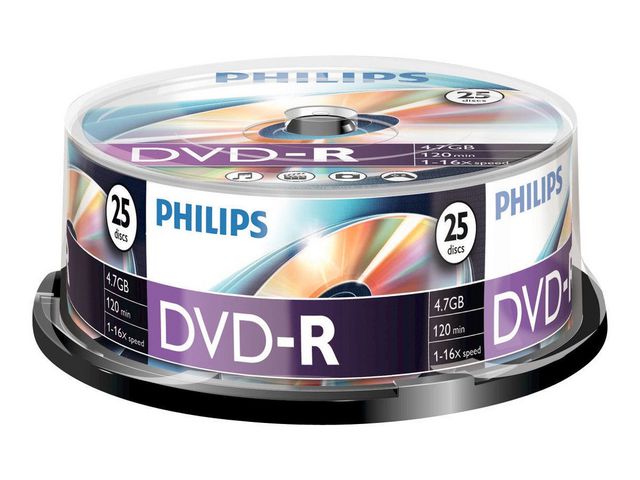 DVD-R Philips 4,7GB spindle 25