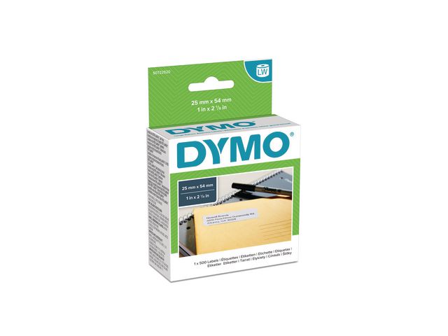 Etiket Dymo LW retouradres wit/rol 500