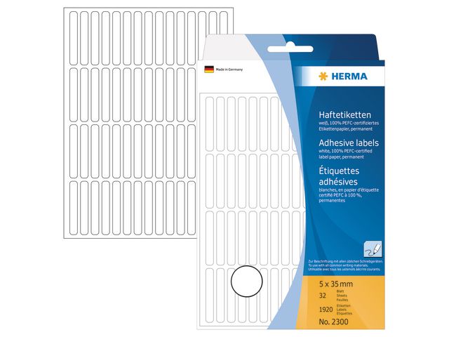 Etiket Herma 5x 35 wit/ds 1920