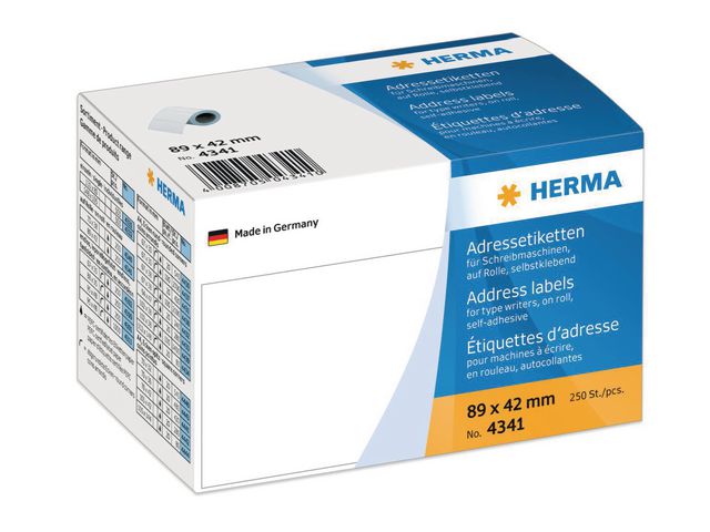 Etiket HERMA ILK 89x42 wit/rol 250