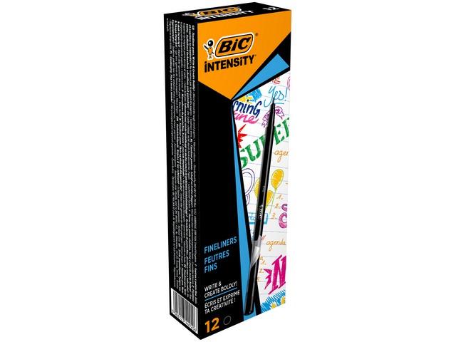 Fineliner BIC Intensity zwart/ds12