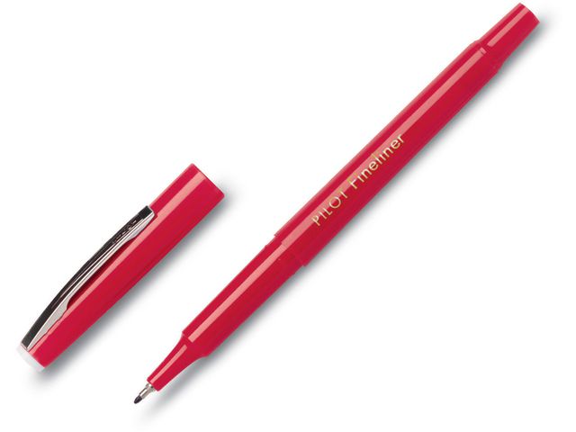 Fineliner Pilot 0,4 mm rood/doos 12