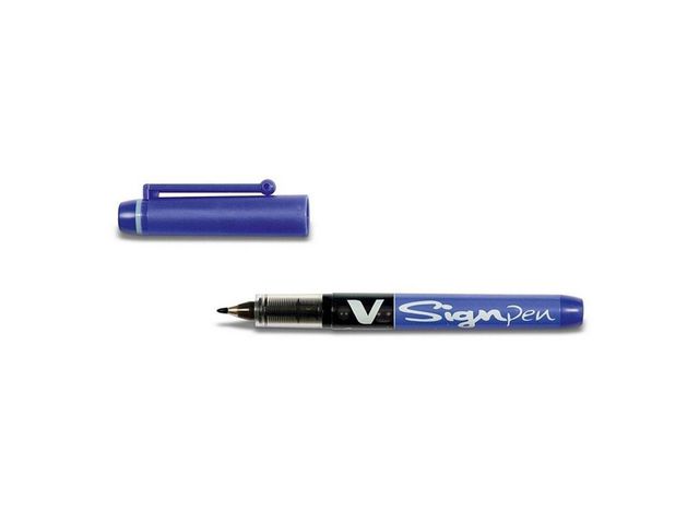 Fineliner Pilot V-signpen 0,6mm bl/pk 12