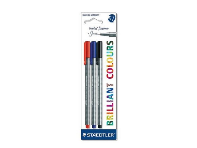 Fineliner Staedtler Triplus 0,3 ass/pk3