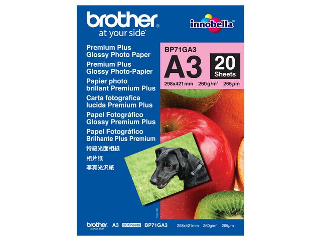 Fotopapier Brother a3 foto glossy 20vel