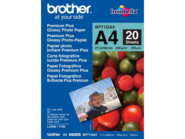 Fotopapier Brother a4 foto glossy 20vel