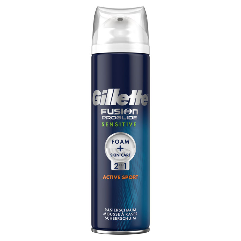 Gillette Fusion ProGlide Gevoelige Huid Active Sport Scheerschuim 250 ml