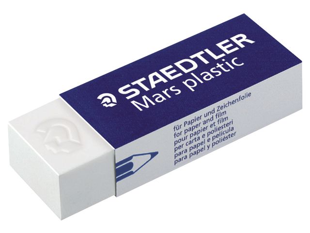 Gum Staedtler Mars PP 65x23x13 wit/bs 4