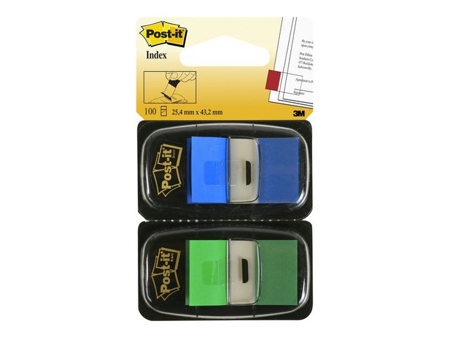 Index Post-It 50 tabs groen-blauw/pak 2