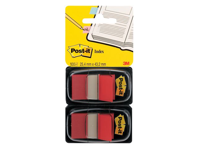 Index Post-It 50 tabs rood/pak 2