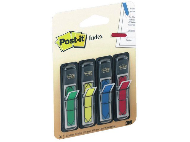 Index Post-It pijlen gr/gl/bl/rd/set4x24