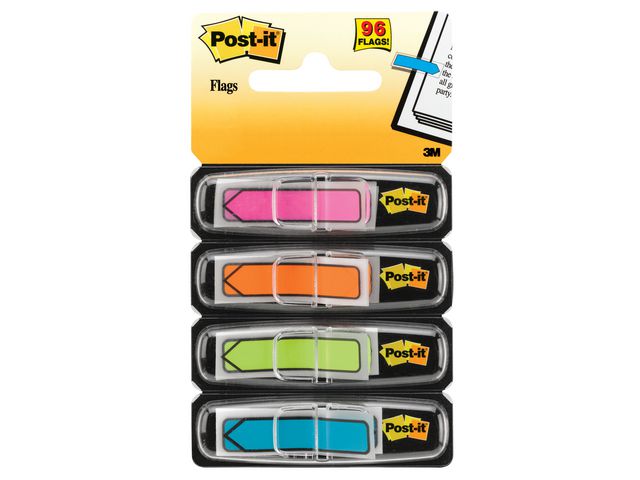 Index Post-It pijlen rz/cy/gl/gr/set4x24