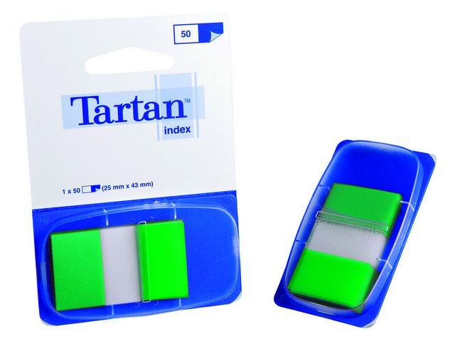 Index Tartan 25x43 groen/pad 50 stuks