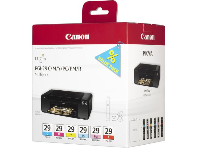 Inkjet Canon Pgi-29 Cmy/Pc/Pm/R/pk6