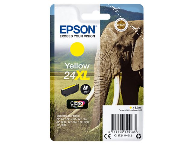 Inkjet Epson 24XL HC geel