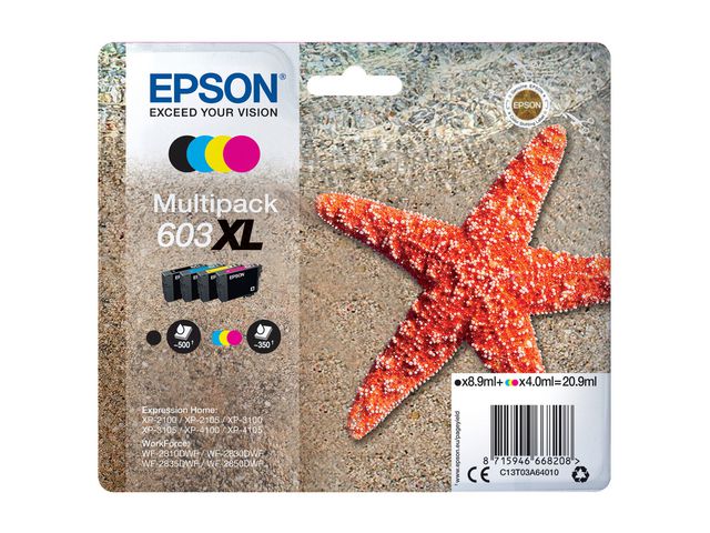 Inkjet Epson 603XL multipack 4kl