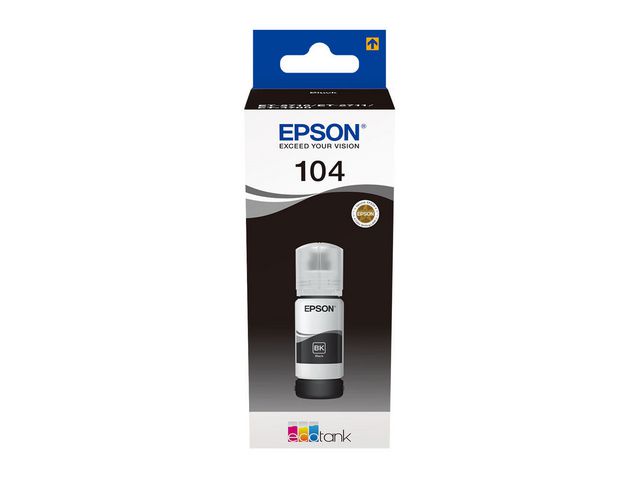 Inkjet Epson EcoTank 104 70 ml zwart