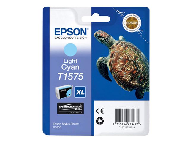 Inkjet Epson T1575 licht cyaan