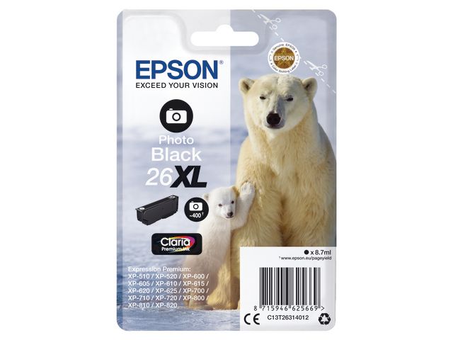 Inkjet Epson T26314012 Pzwart26Xl