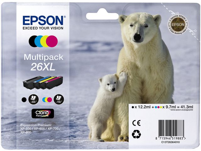 Inkjet Epson T26364010 B/C/M/G/pk4