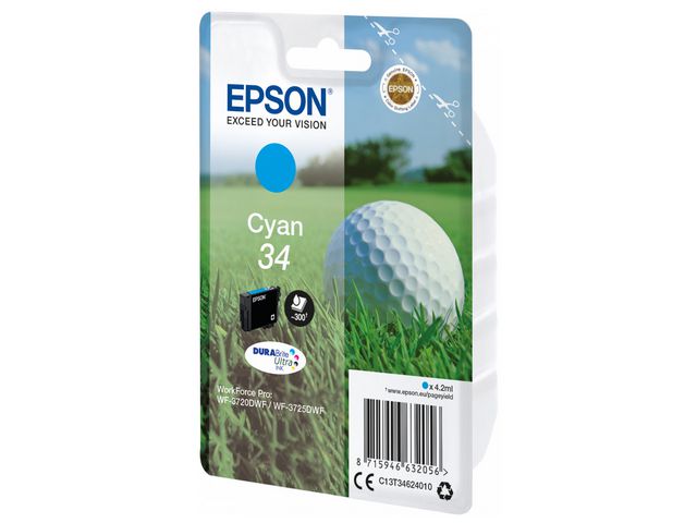 Inkjet Epson T34624010 cyaan (34)