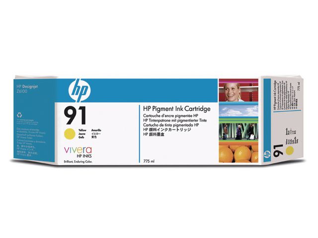 Inkjet HP C9469A Nr. 91 775ml geel